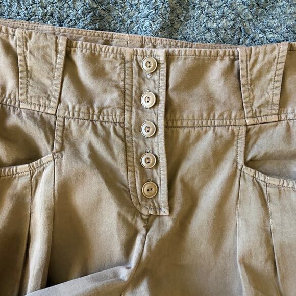 Twelfth Street Cynthia Vincent Women's Linen Blend Pants 6 Brown Minimalist - Picture 4 of 9